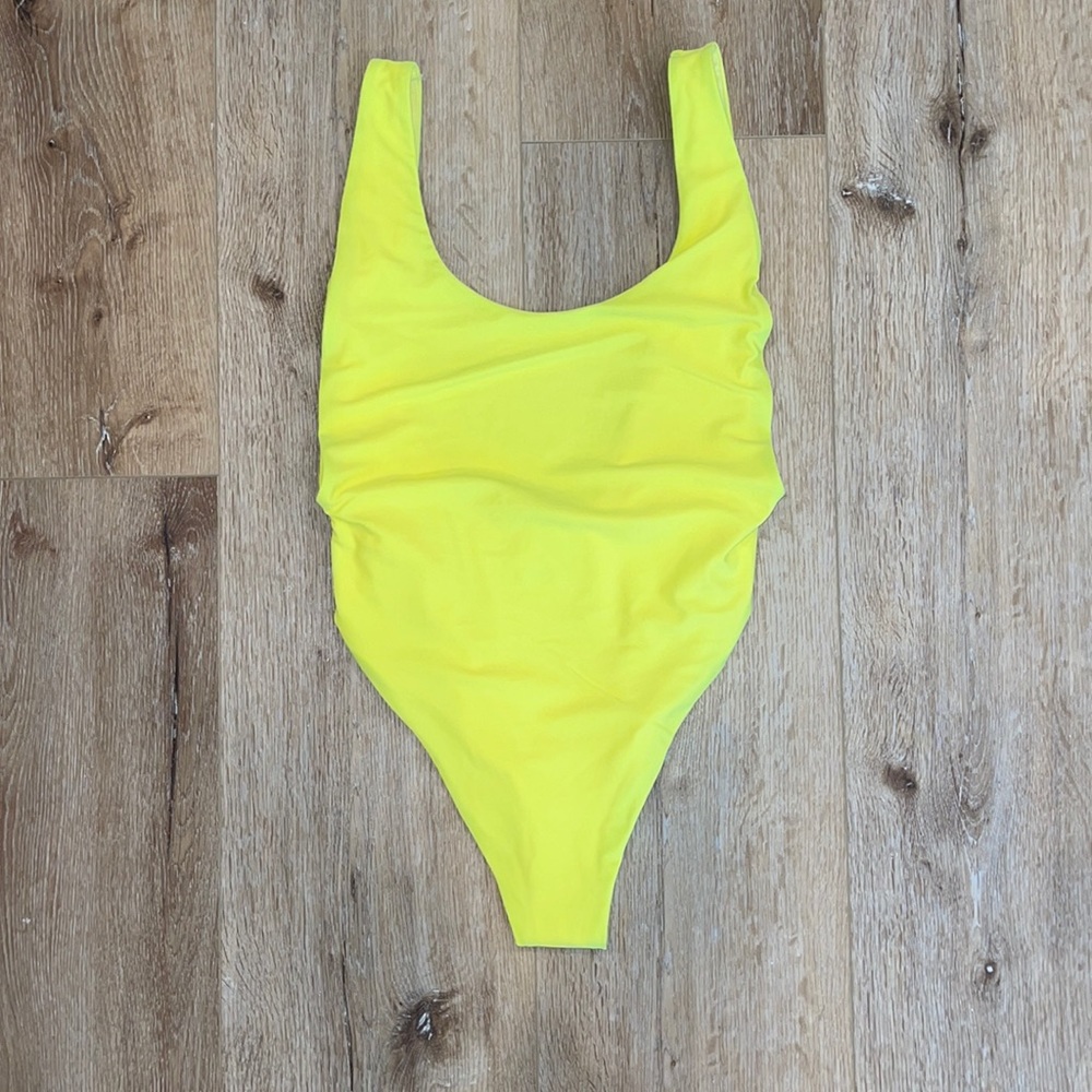 New Sexy Aerie yellow High Cut Swimsuit